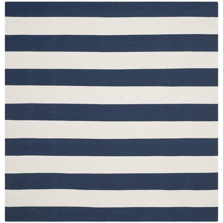 Safavieh 4 x 4 ft. Square Montauk Hand Woven Rug Navy & Ivory MTK712H-4SQ